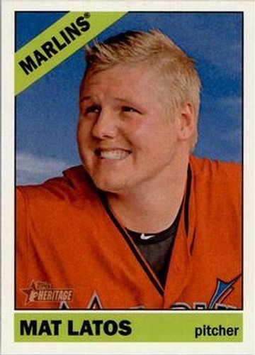 #382 Mat Latos - Miami Marlins - 2015 Topps Heritage Baseball