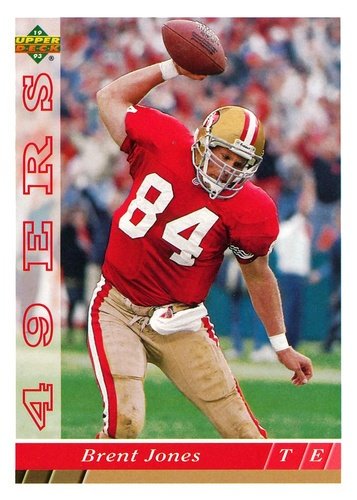 382 Brent Jones - San Francisco 49ers - 1993 Upper Deck Football – Isolated  Cards