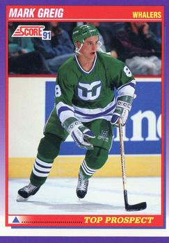 #383 Mark Greig - Hartford Whalers - 1991-92 Score American Hockey