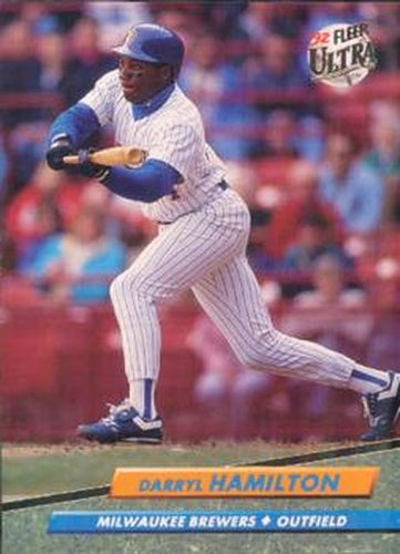 #383 Darryl Hamilton - Milwaukee Brewers - 1992 Ultra Baseball