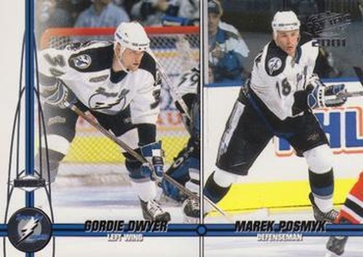 #383 Gordie Dwyer / Marek Posmyk - Tampa Bay Lightning - 2000-01 Pacific Hockey