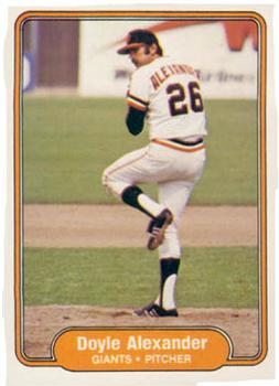 #383 Doyle Alexander - San Francisco Giants - 1982 Fleer Baseball
