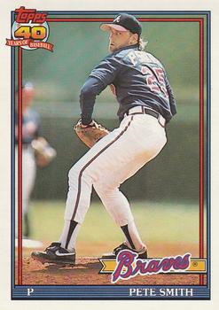 #383 Pete Smith - Atlanta Braves - 1991 O-Pee-Chee Baseball