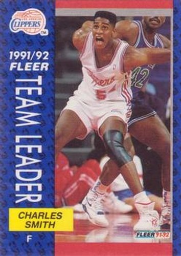 #383 Charles Smith - Los Angeles Clippers - 1991-92 Fleer Basketball
