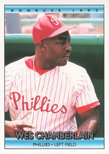 #384 Wes Chamberlain - Philadelphia Phillies - 1992 Donruss Baseball