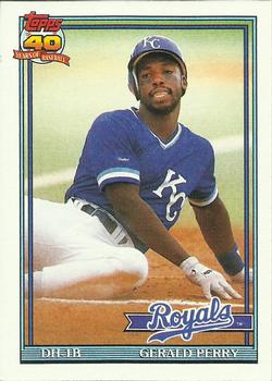 #384 Gerald Perry - Kansas City Royals - 1991 Topps Baseball