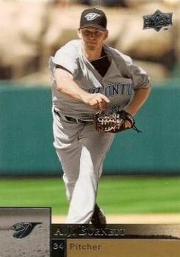 #384 A.J. Burnett - Toronto Blue Jays - 2009 Upper Deck Baseball
