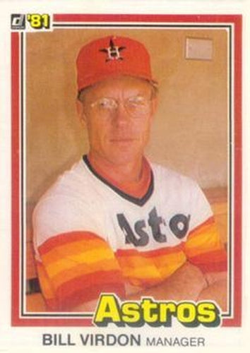 #384 Bill Virdon - Houston Astros - 1981 Donruss Baseball