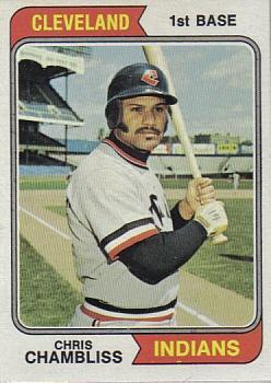 #384 Chris Chambliss - Cleveland Indians - 1974 Topps Baseball