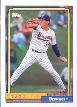 #384 Mark Lee - Milwaukee Brewers - 1992 Topps Baseball