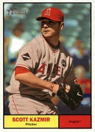 #384 Scott Kazmir - Los Angeles Angels - 2010 Topps Heritage Baseball
