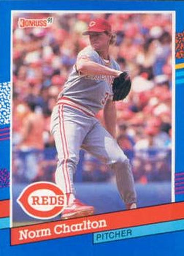 #384 Norm Charlton - Cincinnati Reds - 1991 Donruss Baseball