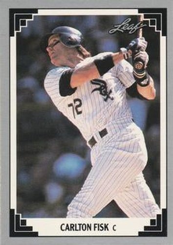 #384 Carlton Fisk - Chicago White Sox - 1991 Leaf Baseball