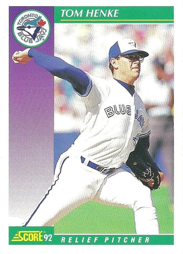 #385 Tom Henke - Toronto Blue Jays - 1992 Score Baseball