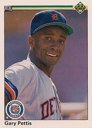 #385 Gary Pettis - Detroit Tigers - 1990 Upper Deck Baseball