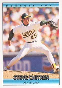 #385 Steve Chitren - Oakland Athletics - 1992 Donruss Baseball