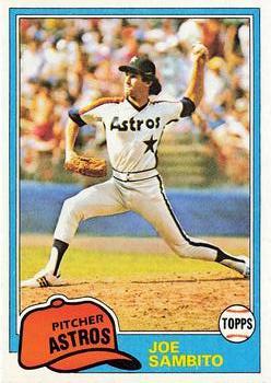 #385 Joe Sambito - Houston Astros - 1981 Topps Baseball