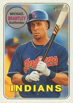 #385 Michael Brantley - Cleveland Indians - 2018 Topps Heritage Baseball