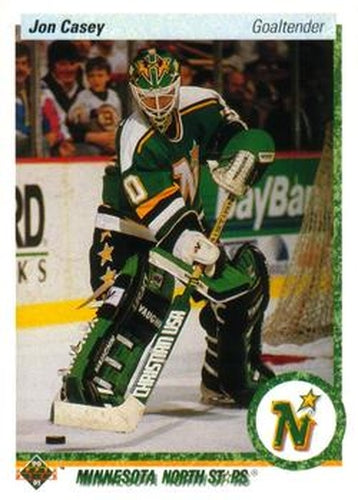 #385 Jon Casey - Minnesota North Stars - 1990-91 Upper Deck Hockey