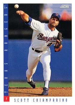 #386 Scott Chiamparino - Texas Rangers - 1993 Score Baseball