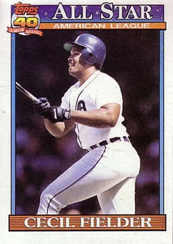 #386 Cecil Fielder - Detroit Tigers - 1991 Topps Baseball