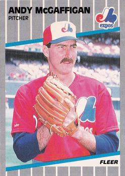 #386 Andy McGaffigan - Montreal Expos - 1989 Fleer Baseball