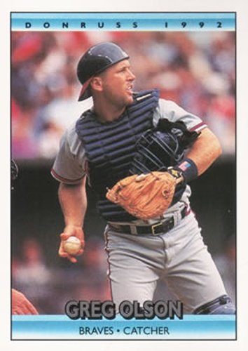 #386 Greg Olson - Atlanta Braves - 1992 Donruss Baseball