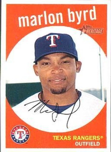 #386 Marlon Byrd - Texas Rangers - 2008 Topps Heritage Baseball