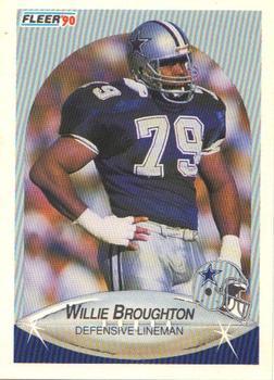 #386 Willie Broughton - Dallas Cowboys - 1990 Fleer Football