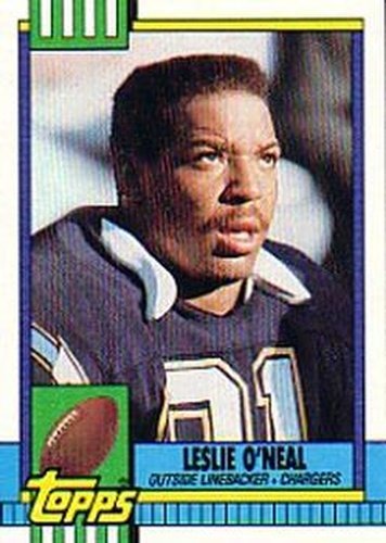 #386 Leslie O'Neal - San Diego Chargers - 1990 Topps Football