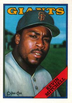 #387 Kevin Mitchell - San Francisco Giants - 1988 O-Pee-Chee Baseball