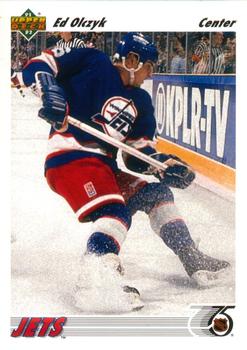 #387 Ed Olczyk - Winnipeg Jets - 1991-92 Upper Deck Hockey