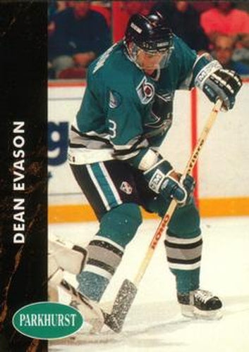 #388 Dean Evason - San Jose Sharks - 1991-92 Parkhurst Hockey