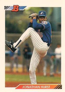 #388 Jonathan Hurst - Montreal Expos - 1992 Bowman Baseball