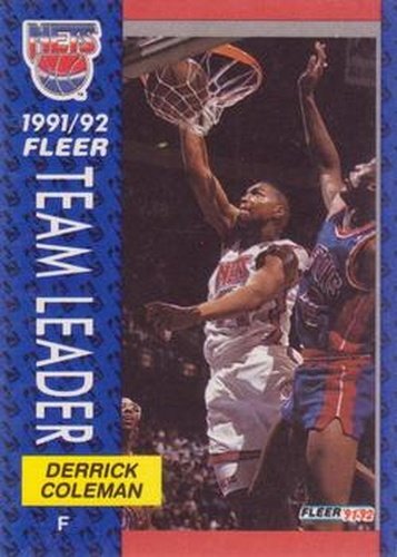 #388 Derrick Coleman - New Jersey Nets - 1991-92 Fleer Basketball
