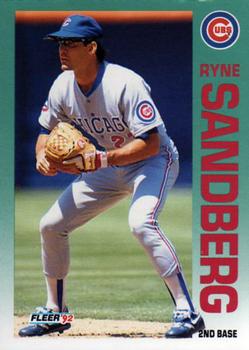 #389 Ryne Sandberg - Chicago Cubs - 1992 Fleer Baseball