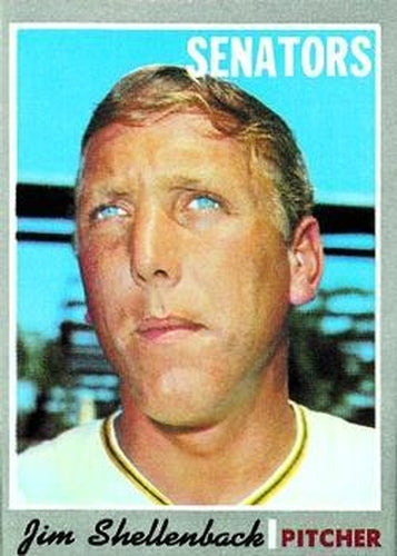 #389 Jim Shellenback - Washington Senators - 1970 Topps Baseball