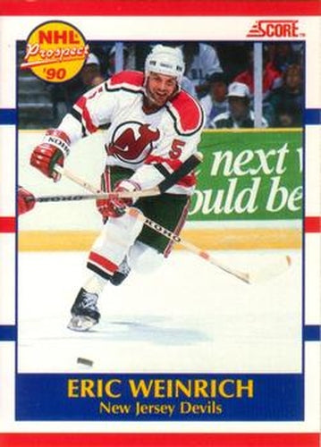 #389 Eric Weinrich - New Jersey Devils - 1990-91 Score Canadian Hockey