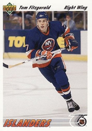 #389 Tom Fitzgerald - New York Islanders - 1991-92 Upper Deck Hockey