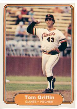 #389 Tom Griffin - San Francisco Giants - 1982 Fleer Baseball