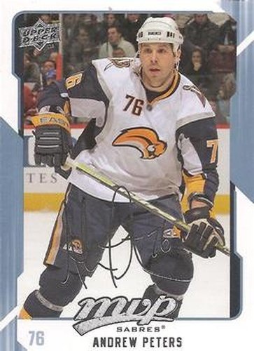 #38 Andrew Peters - Buffalo Sabres - 2008-09 Upper Deck MVP Hockey