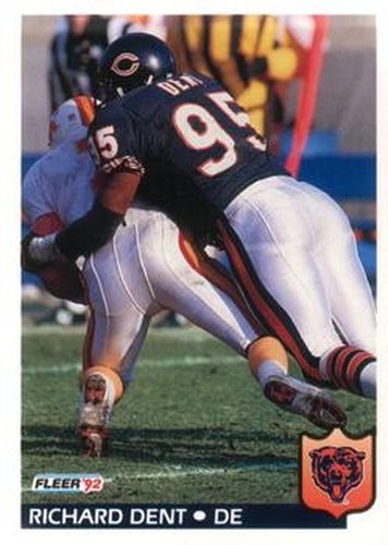 38 Richard Dent - Chicago Bears - 1992 Fleer Football – Isolated Cards