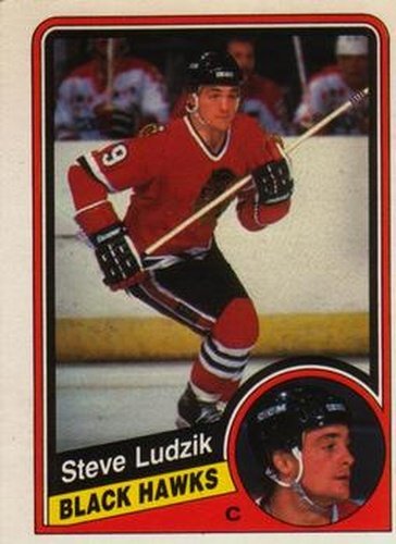 #38 Steve Ludzik - Chicago Blackhawks - 1984-85 O-Pee-Chee Hockey