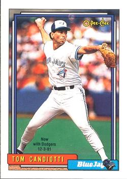 #38 Tom Candiotti - Los Angeles Dodgers - 1992 O-Pee-Chee Baseball