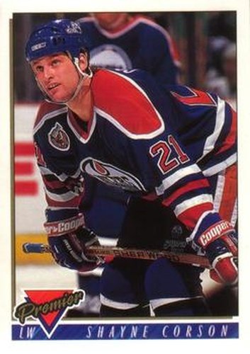 #38 Shayne Corson - Edmonton Oilers - 1993-94 O-Pee-Chee Premier Hockey