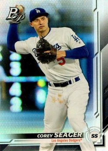 #38 Corey Seager - Los Angeles Dodgers - 2019 Bowman Platinum Baseball