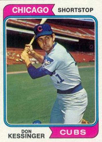 #38 Don Kessinger - Chicago Cubs - 1974 Topps Baseball