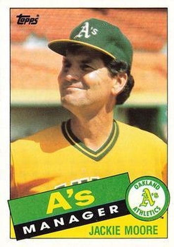 #38 Jackie Moore - Oakland Athletics - 1985 Topps Baseball