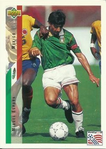 #38 Miguel Espa–a - Mexico - 1994 Upper Deck World Cup Contenders English/Spanish Soccer
