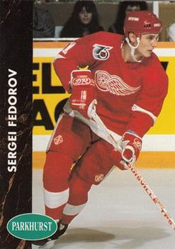 #38 Sergei Fedorov - Detroit Red Wings - 1991-92 Parkhurst Hockey